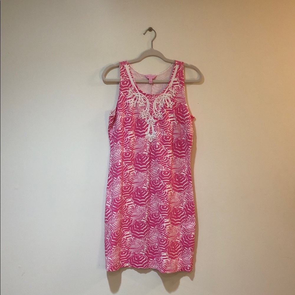Lilly Pulitzer Vibrant Pink and White Mini Dress